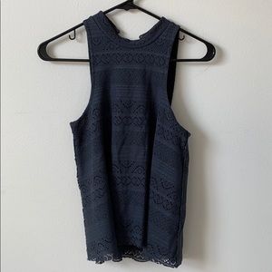 Hollister lace tank top with halter and open back